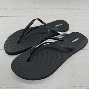 Old Navy Classic Womens Size 11 Black Flip Flops Thong Sandals Summer Beach Pool